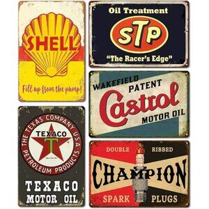 Vintage Metal Tin Signs Retro Garage Signs For Men Wall Decorations Old Car Shop
